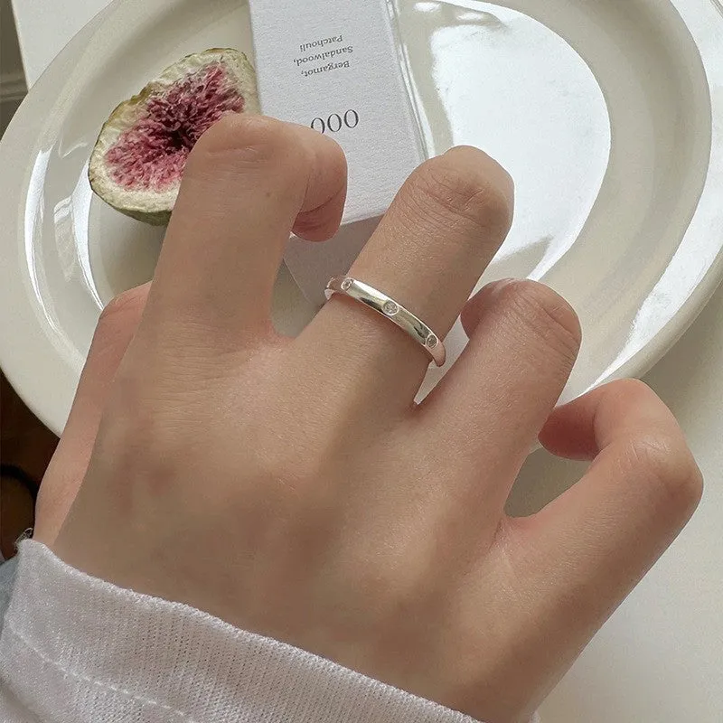 Copper drop open ring with simple no-pigment style, electroplated finish, multiple colour options available