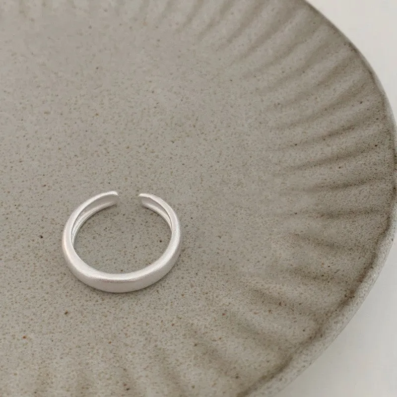 Copper drop open ring with simple no-pigment style, electroplated finish, multiple colour options available