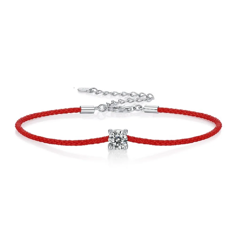 925 silver moissanite rope bracelet women geometric design 50 points certificate option