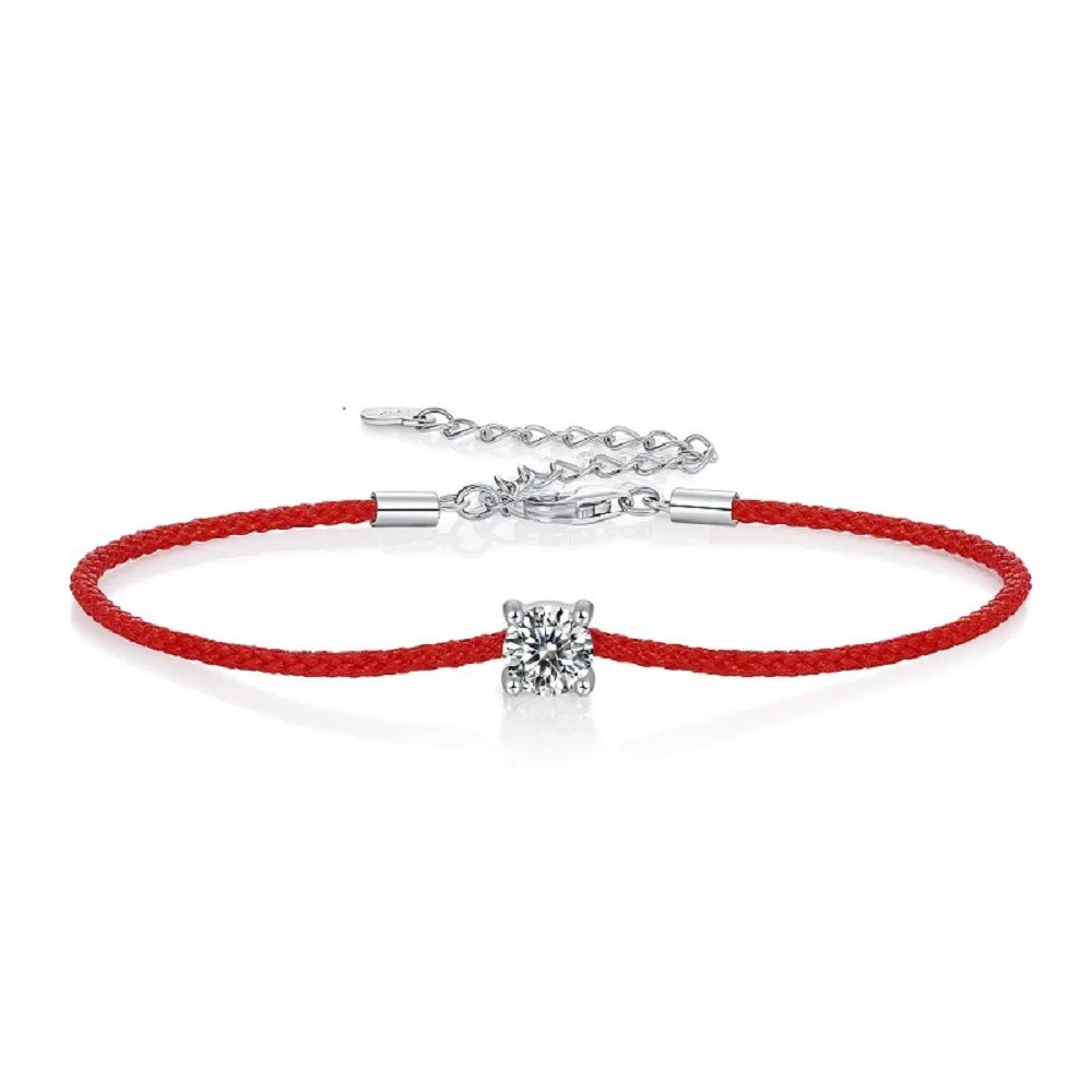 925 silver moissanite rope bracelet women geometric design 50 points certificate option