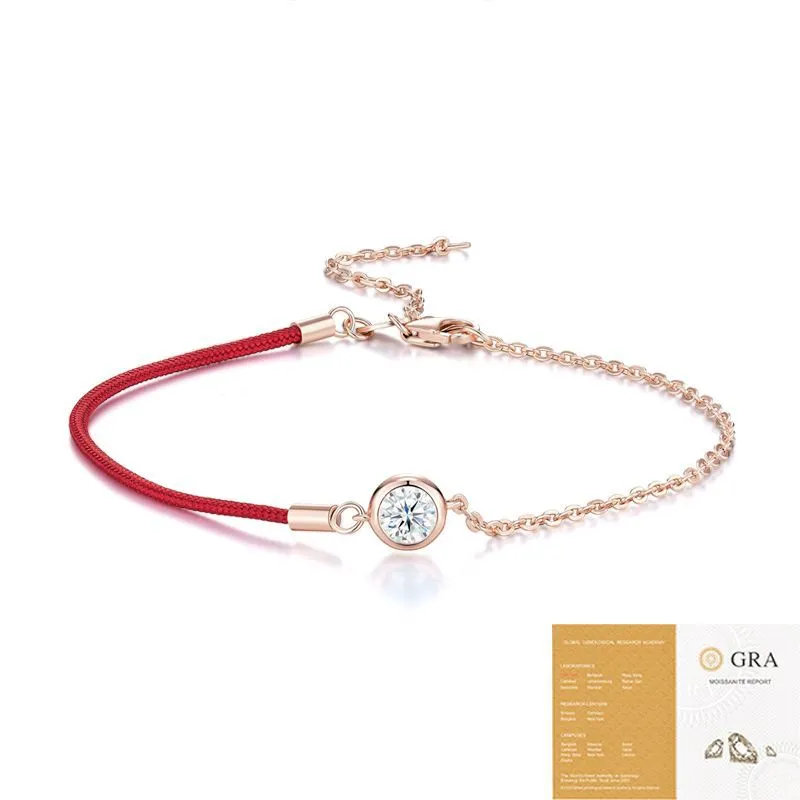 925 silver moissanite rope bracelet women geometric design 50 points certificate option