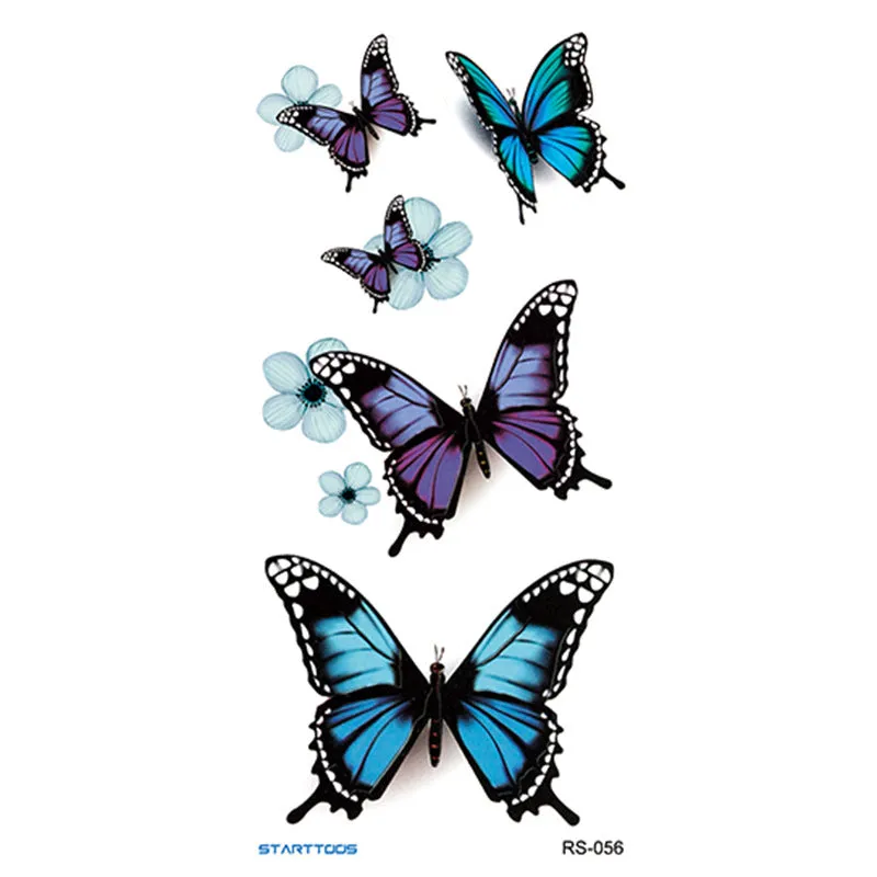 Creative Home flowers and plants tattoo sticker water transfer print half-handmade semi-mechanical 6x17cm decal on skin