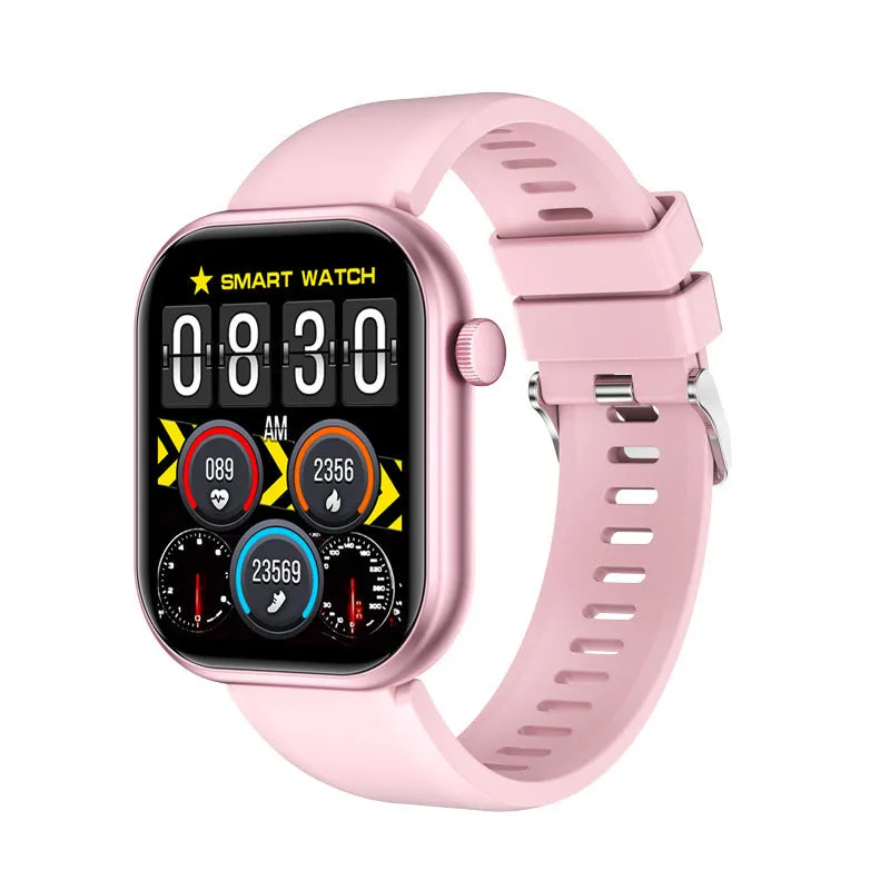 G20 smart watch bracelet with large TFT screen, multiple strap colours including black steel silicone