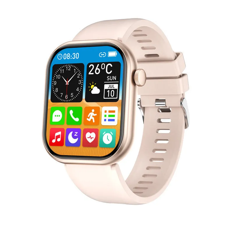 G20 smart watch bracelet with large TFT screen, multiple strap colours including black steel silicone