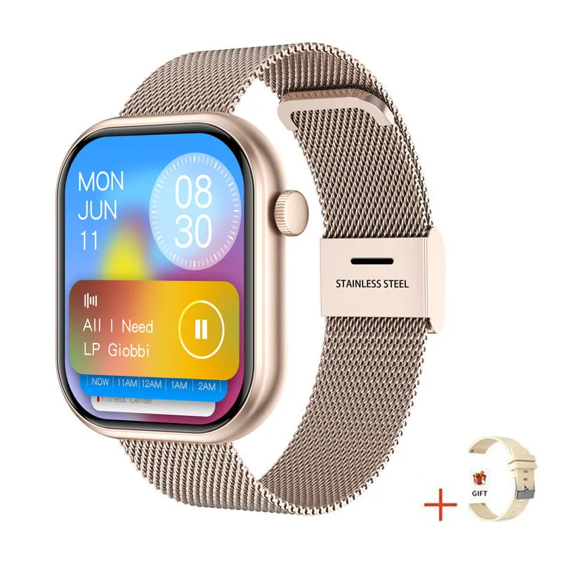 G20 smart watch bracelet with large TFT screen, multiple strap colours including black steel silicone