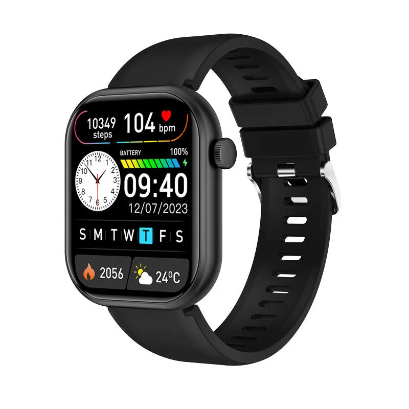 G20 smart watch bracelet with large TFT screen, multiple strap colours including black steel silicone