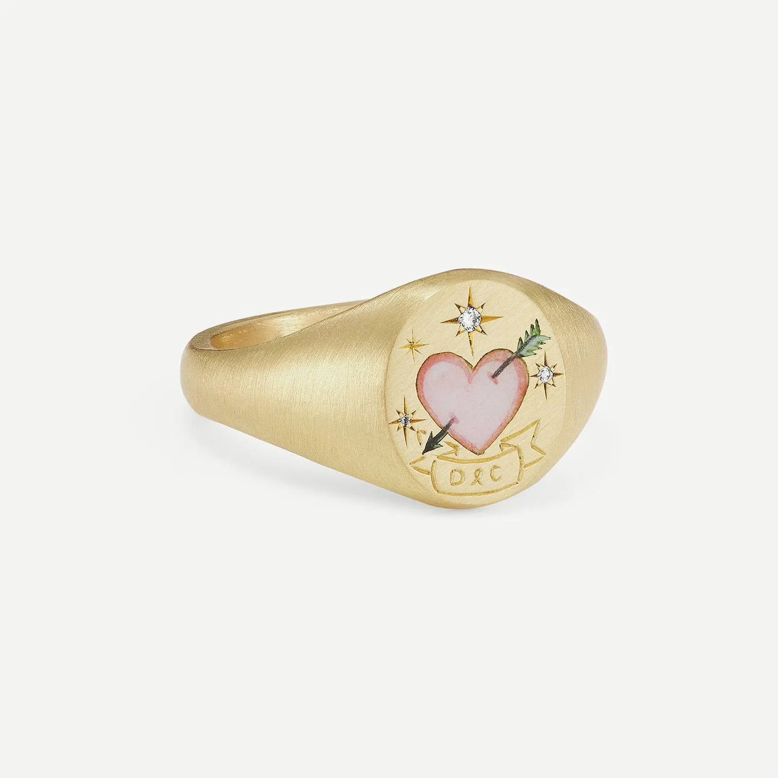 New Flower Stainless Steel Light Luxury Painted Ring in geometric shape with floral motif, available in multiple colours including Daisy and Peach Pink