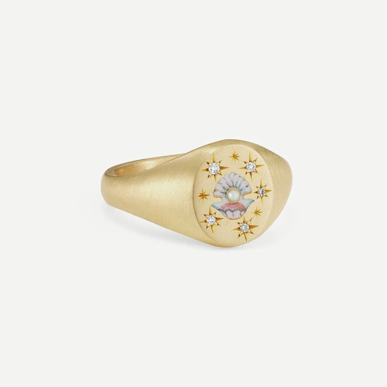 New Flower Stainless Steel Light Luxury Painted Ring in geometric shape with floral motif, available in multiple colours including Daisy and Peach Pink