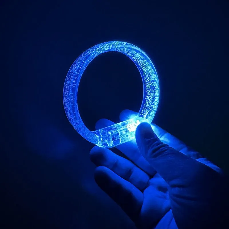 LED luminous plastic hand ring bracelet with monochrome blue light, 83mm x 73mm concert prop