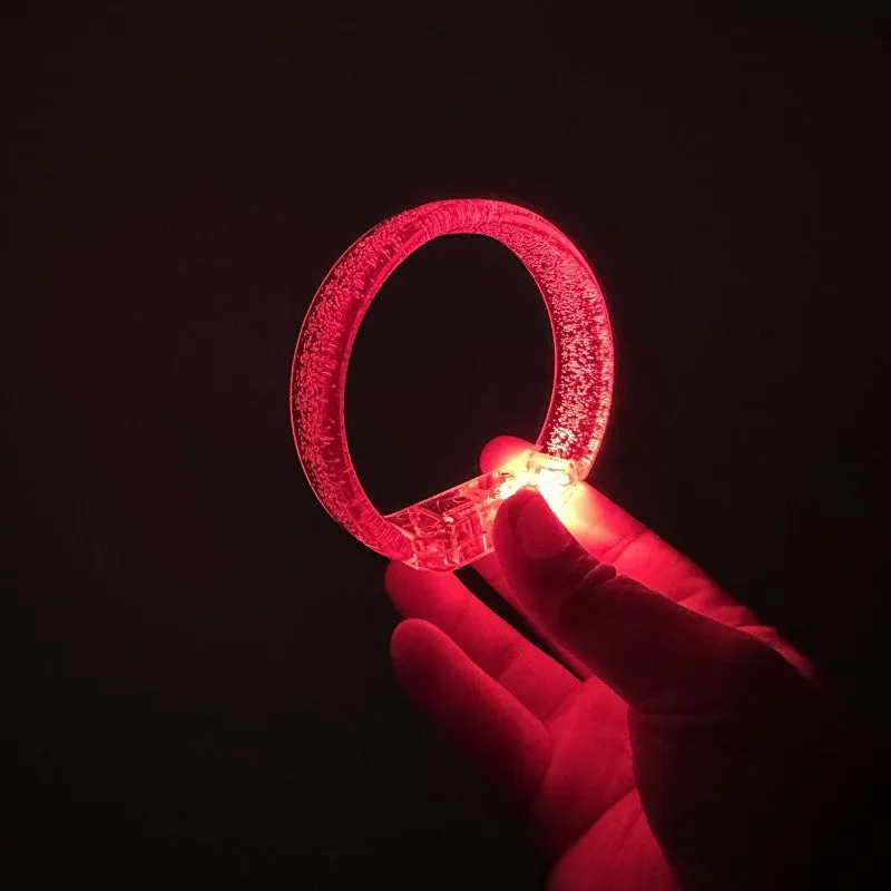 LED luminous plastic hand ring bracelet with monochrome blue light, 83mm x 73mm concert prop