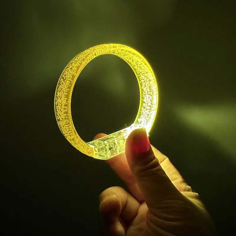 LED luminous plastic hand ring bracelet with monochrome blue light, 83mm x 73mm concert prop