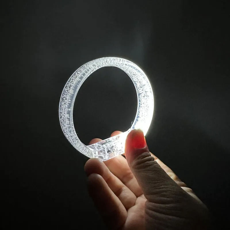 LED luminous plastic hand ring bracelet with monochrome blue light, 83mm x 73mm concert prop