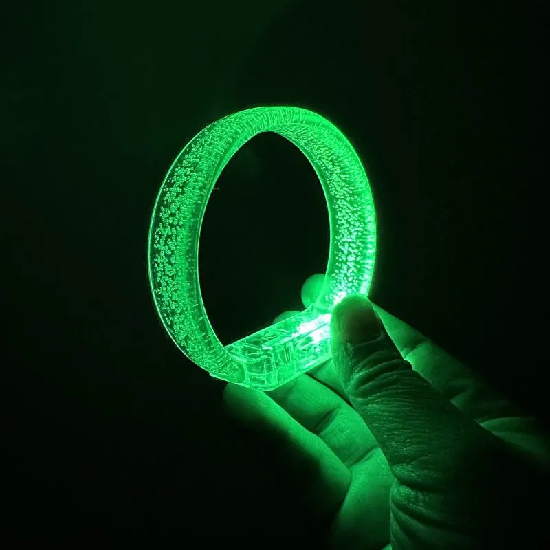 LED luminous plastic hand ring bracelet with monochrome blue light, 83mm x 73mm concert prop
