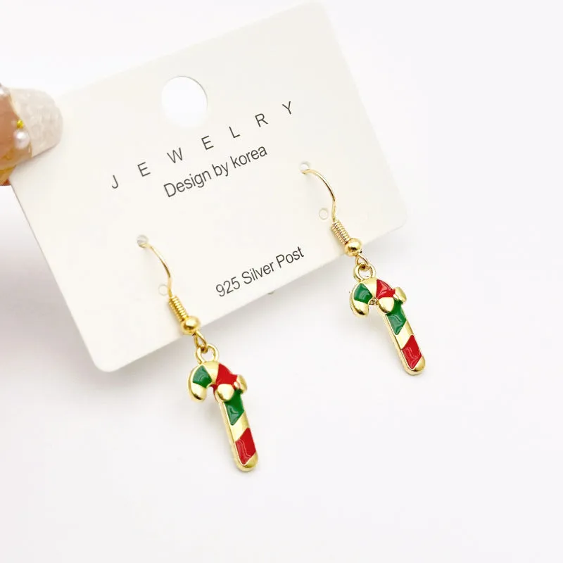 Red bow handmade beaded ear stud necklace bracelet set with mixed materials in New Chinese style