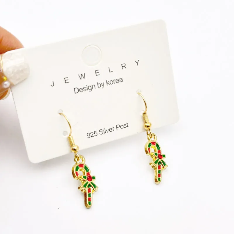 Red bow handmade beaded ear stud necklace bracelet set with mixed materials in New Chinese style