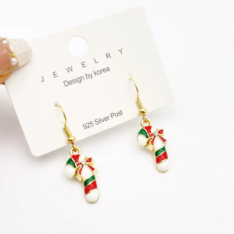 Red bow handmade beaded ear stud necklace bracelet set with mixed materials in New Chinese style