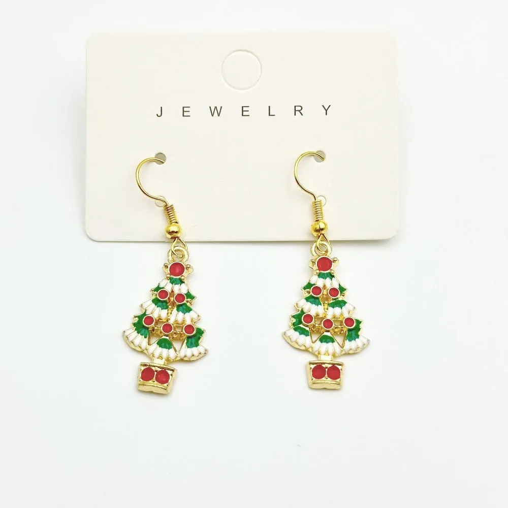 Red bow handmade beaded ear stud necklace bracelet set with mixed materials in New Chinese style