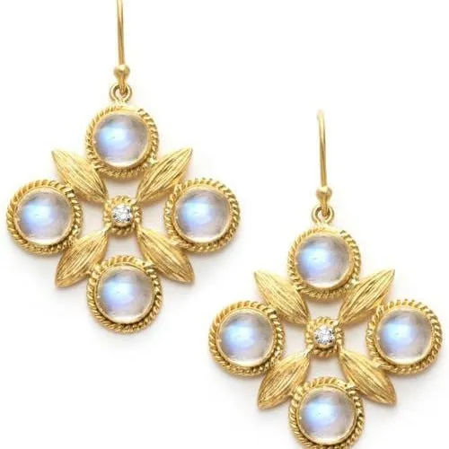 Coloured glaze electroplated metal earrings for women, silver colour, one pair shown on white background