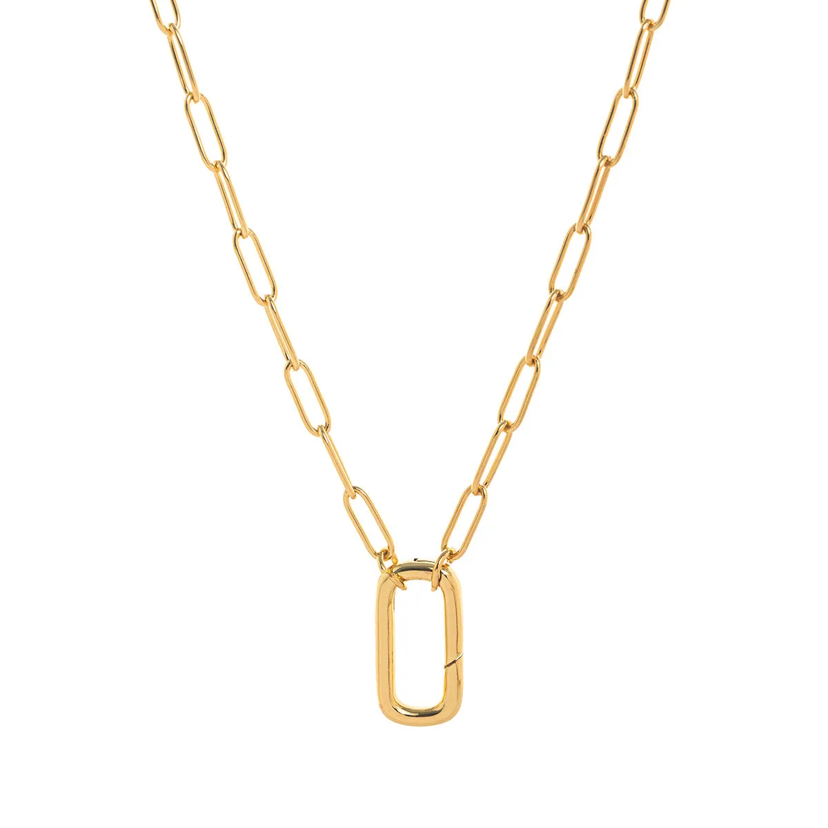 Titanium steel open end ring necklace with geometric cross and hexagonal star pendant, simple unisex design