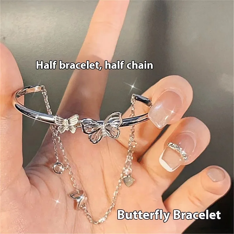 Chinese style bamboo leaf glass bracelet for women with manual craftsmanship.
