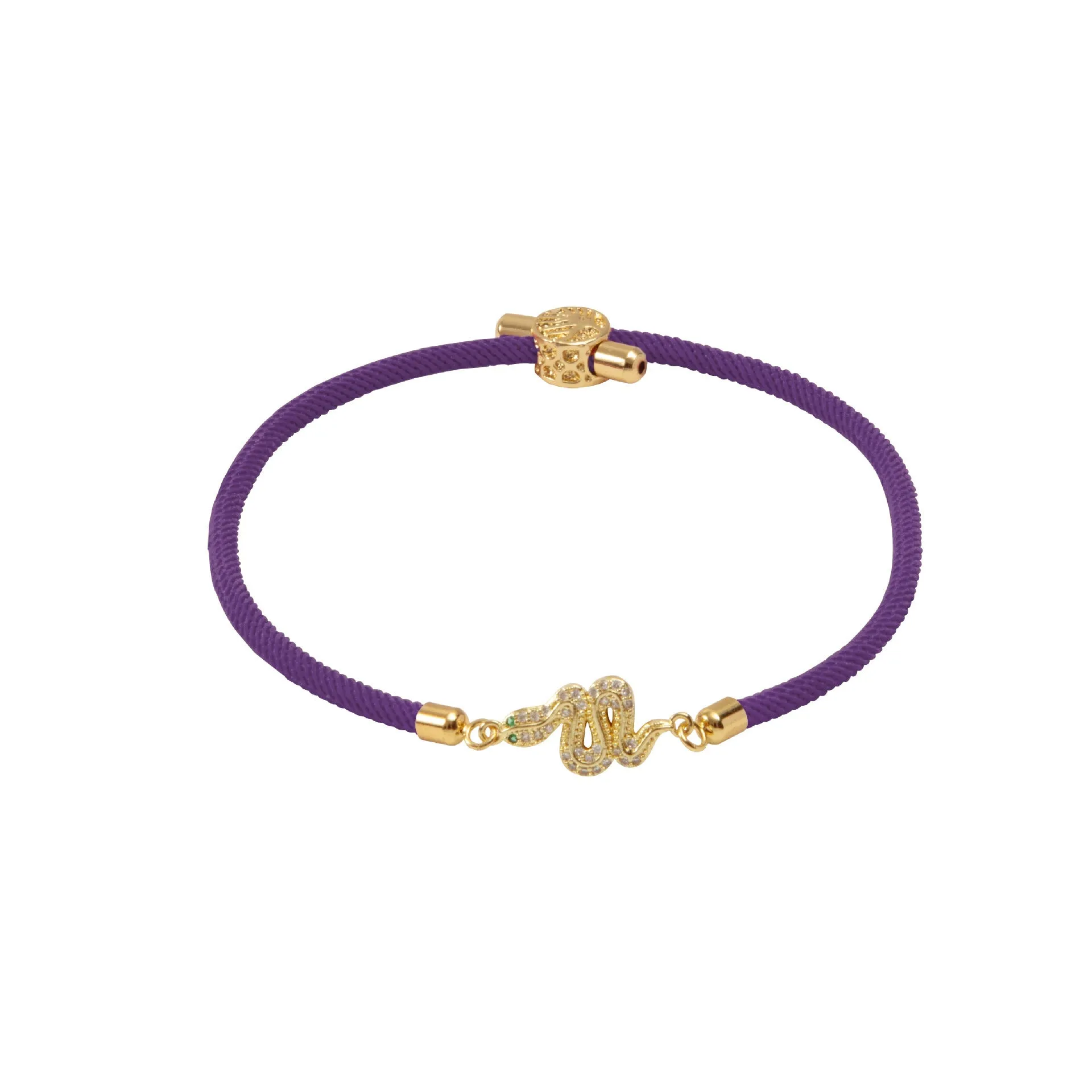 DIY woven watch band copper micro-inlaid snake rope bracelet in seven colours