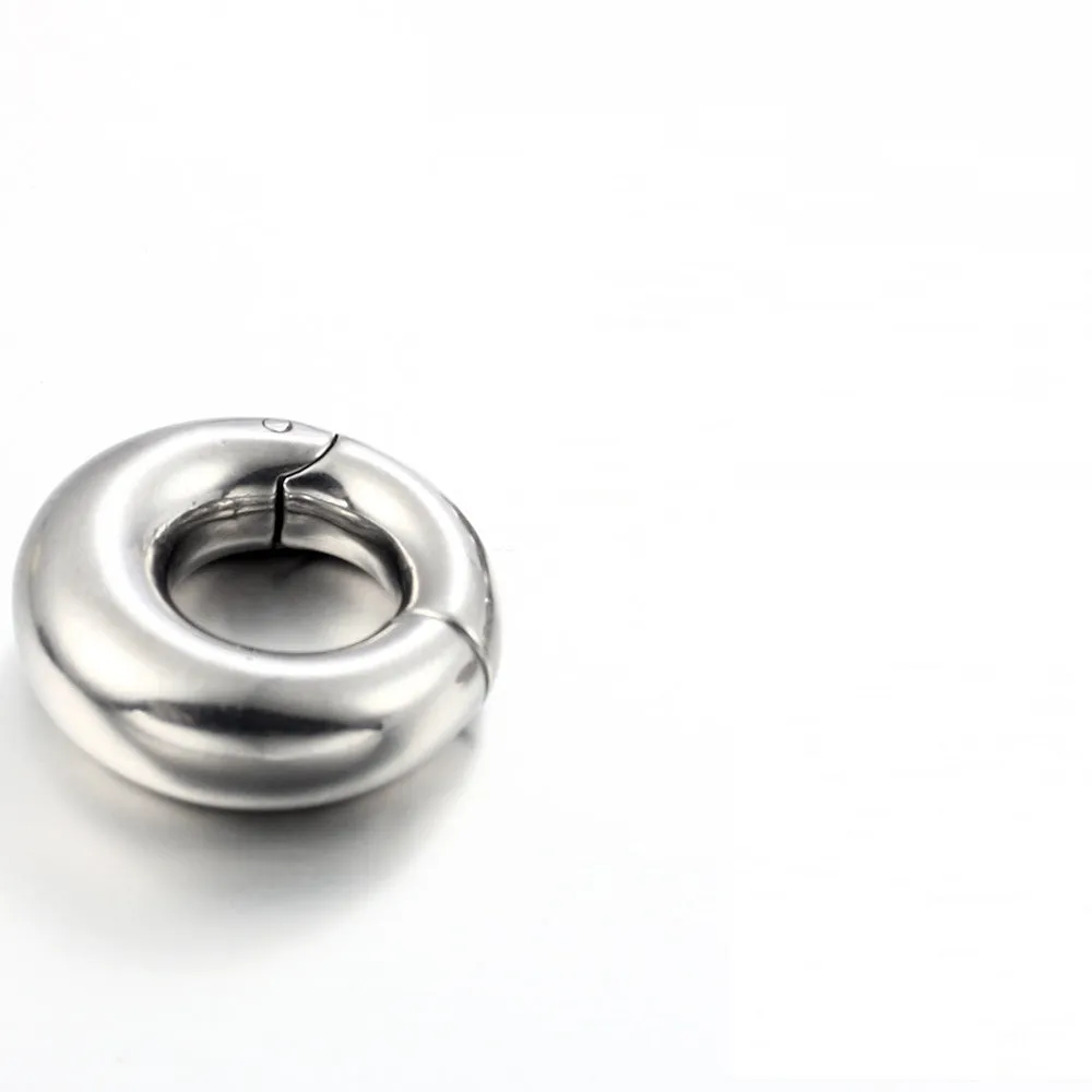 Insight glossy ring earring single ear hook in titanium steel ball pattern in black 6mm size