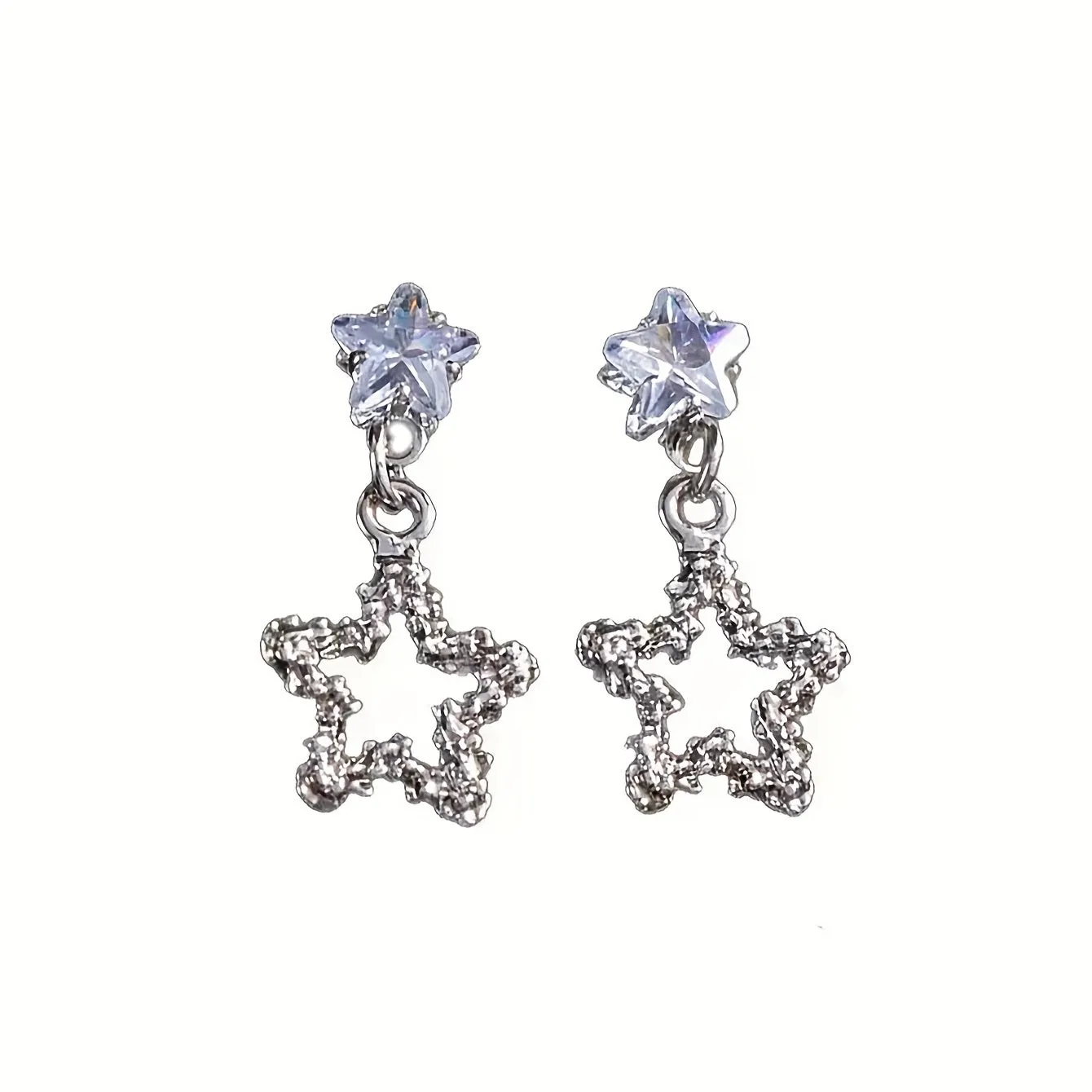 Special Interest sweet delicate alloy bow earrings in star colour for women