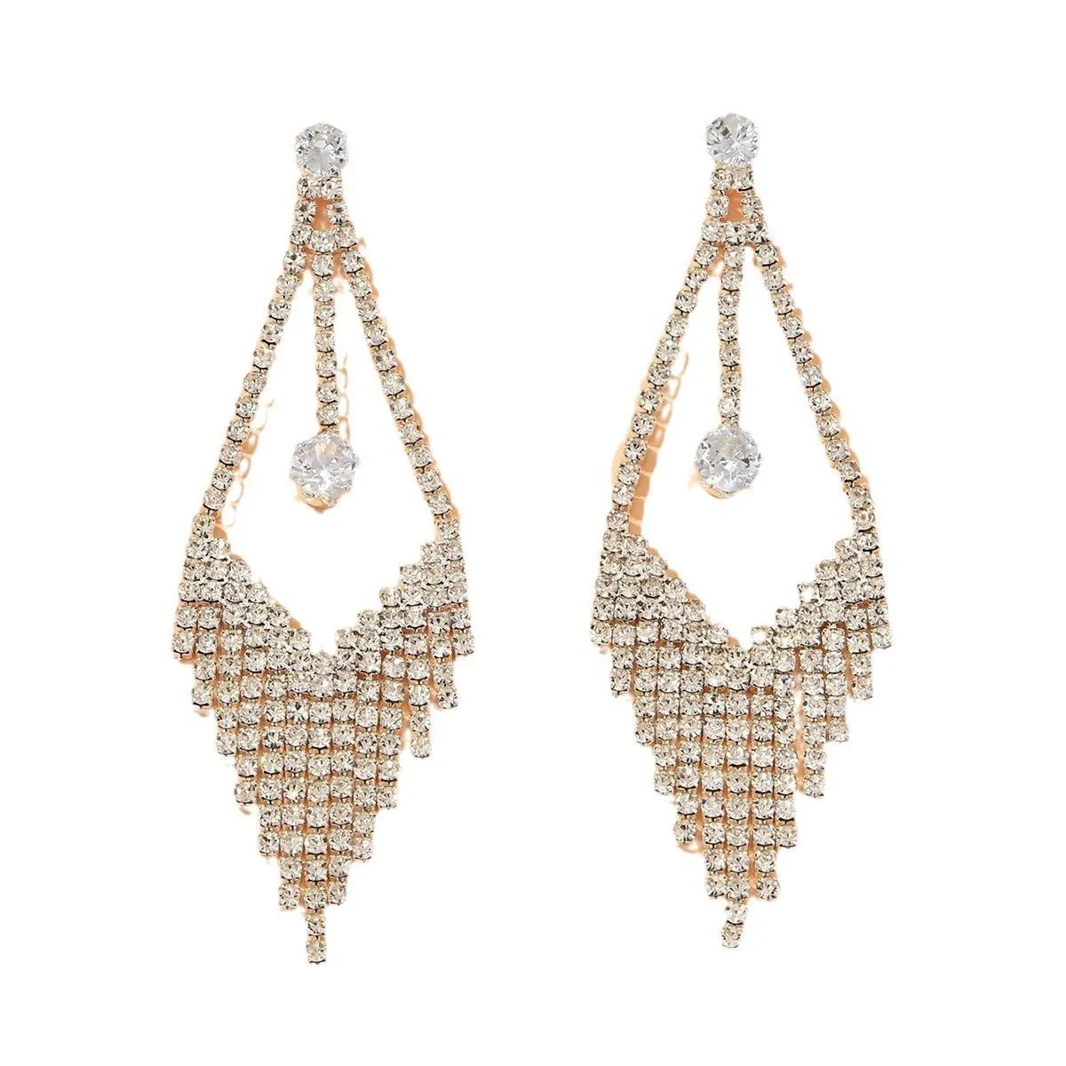 Rhinestone earrings love butterfly flower tassel in silver gold pink black, electroplated finish with imitation pearl