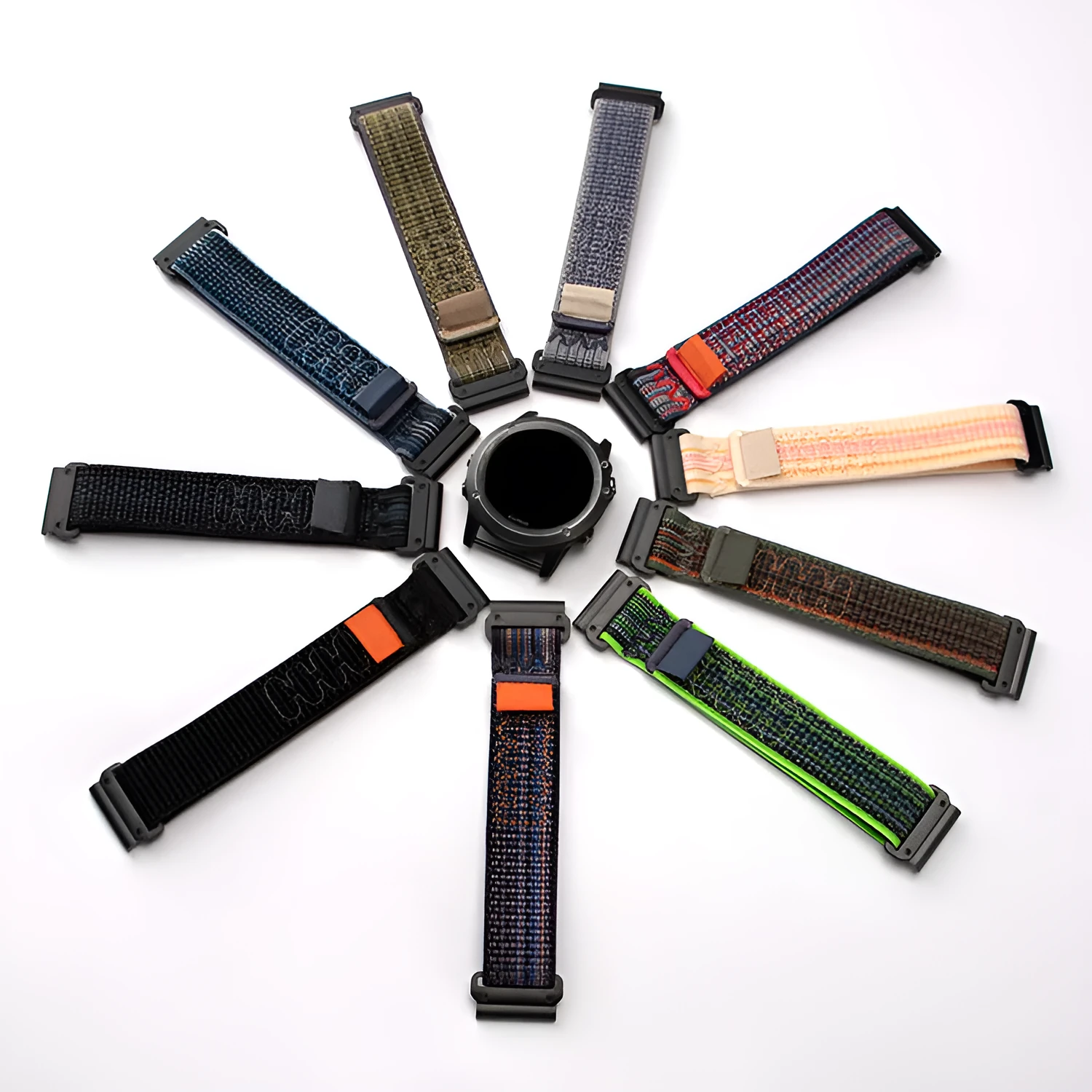 Men Velcro cloth quick release watchband in sporty style, multiple colours available