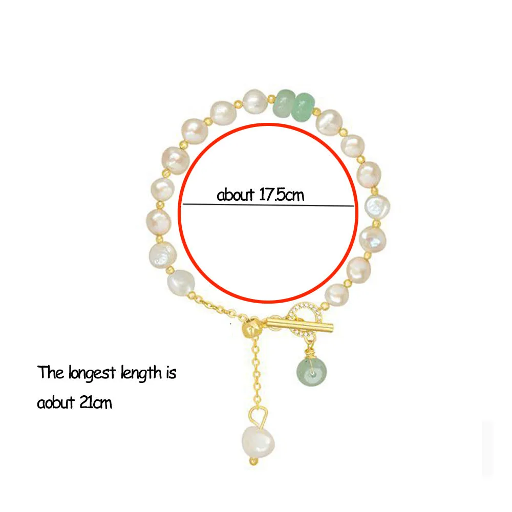 Women's irregular freshwater pearl adjustable bracelet on a plain background showing the alloy clasp and irregular pearl beads