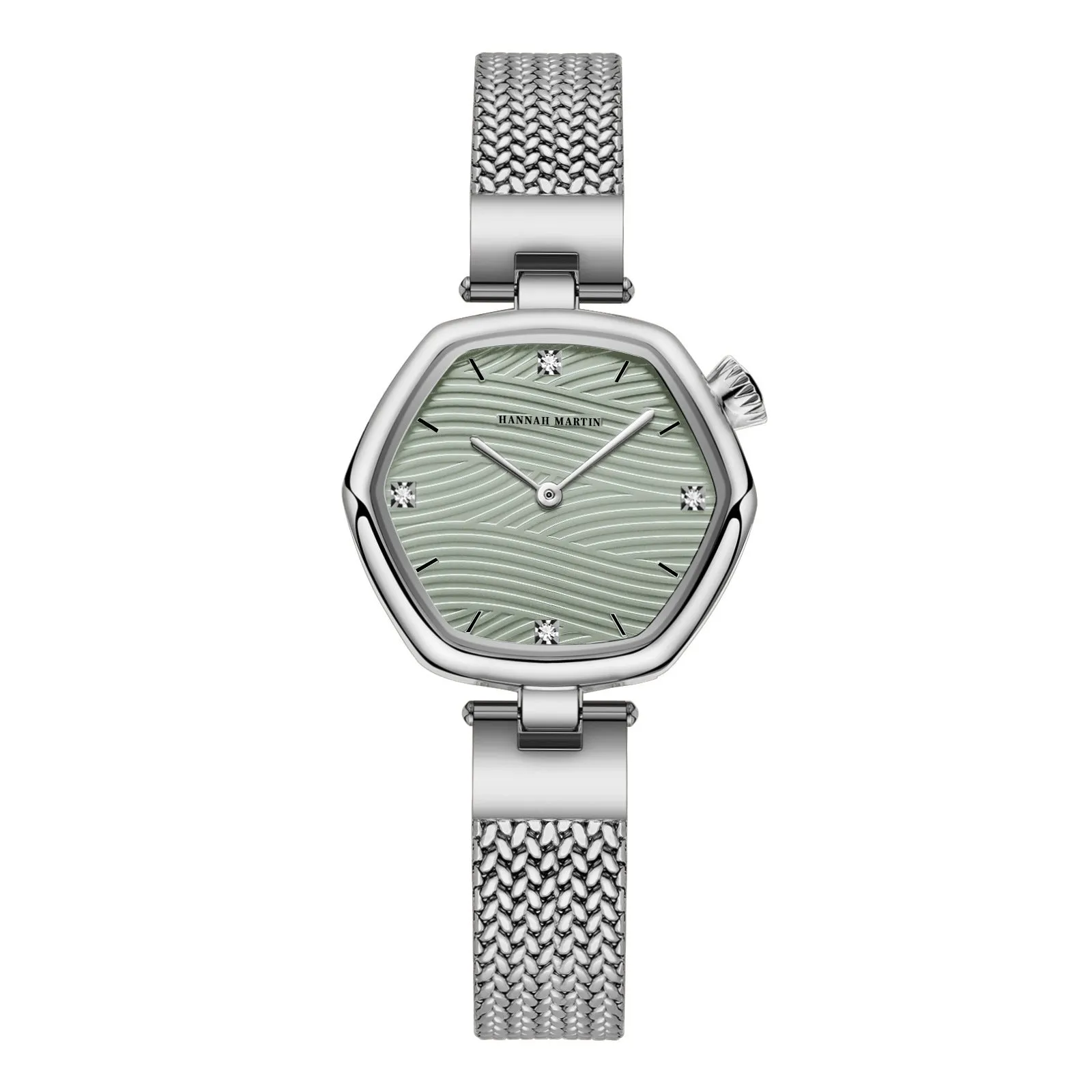 Fashion Simple Hexagonal Movement Women's Watch stainless steel case 30mm casual style