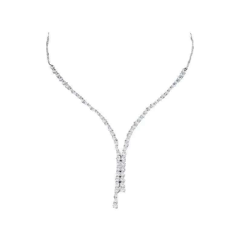 Women's non-fading titanium steel polished geometric earrings and necklace set on a light background