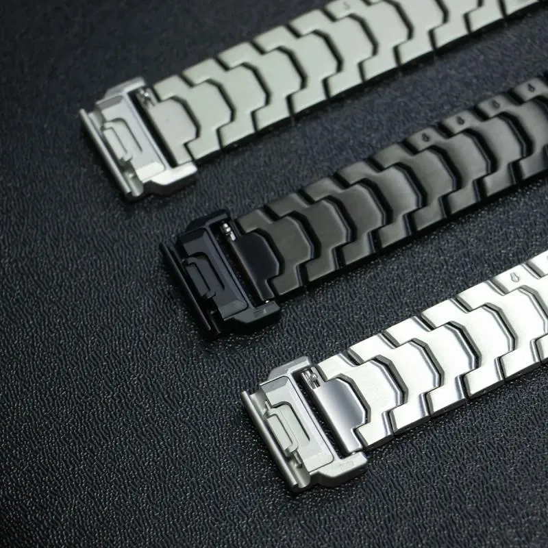 Iron Man solid steel watch strap quick release 22mm black