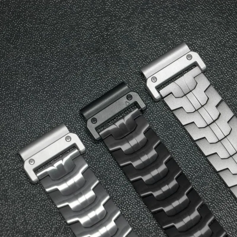 Iron Man solid steel watch strap quick release 22mm black