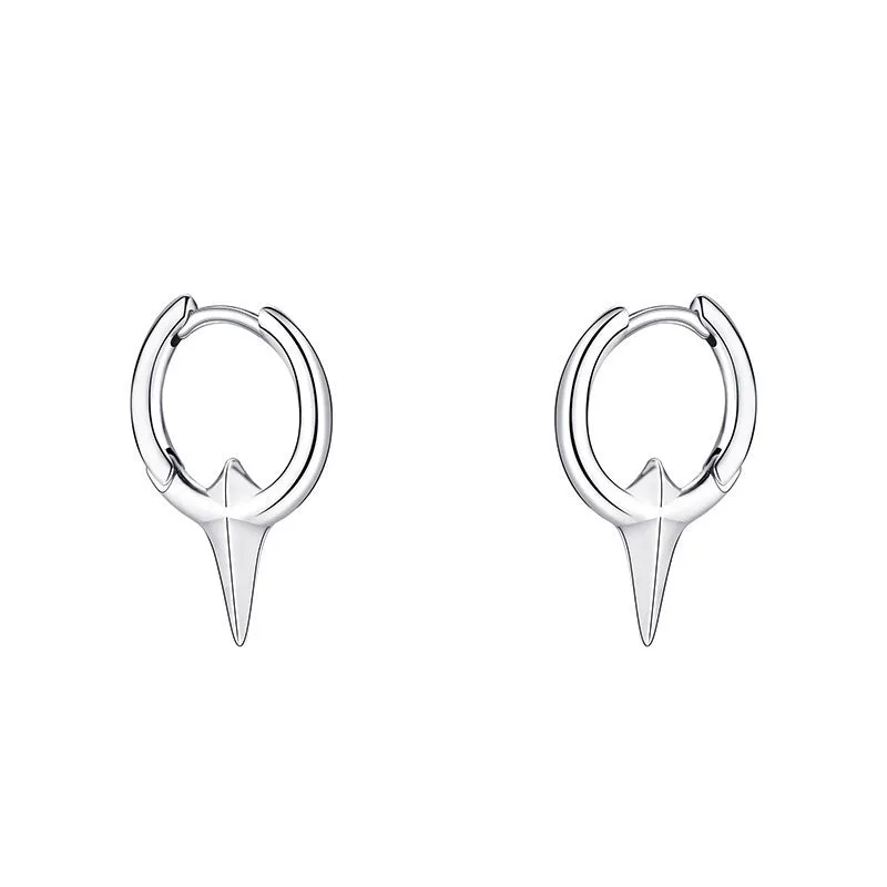 Women's geometric star ear clips with copper white gold electroplated finish and personality temperament design
