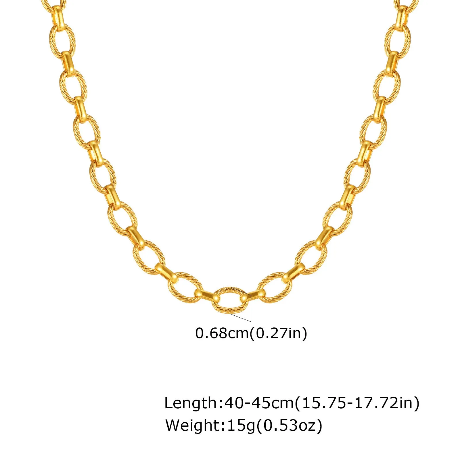 Stainless steel geometric twist necklace on snake bones chain, available in multiple colours