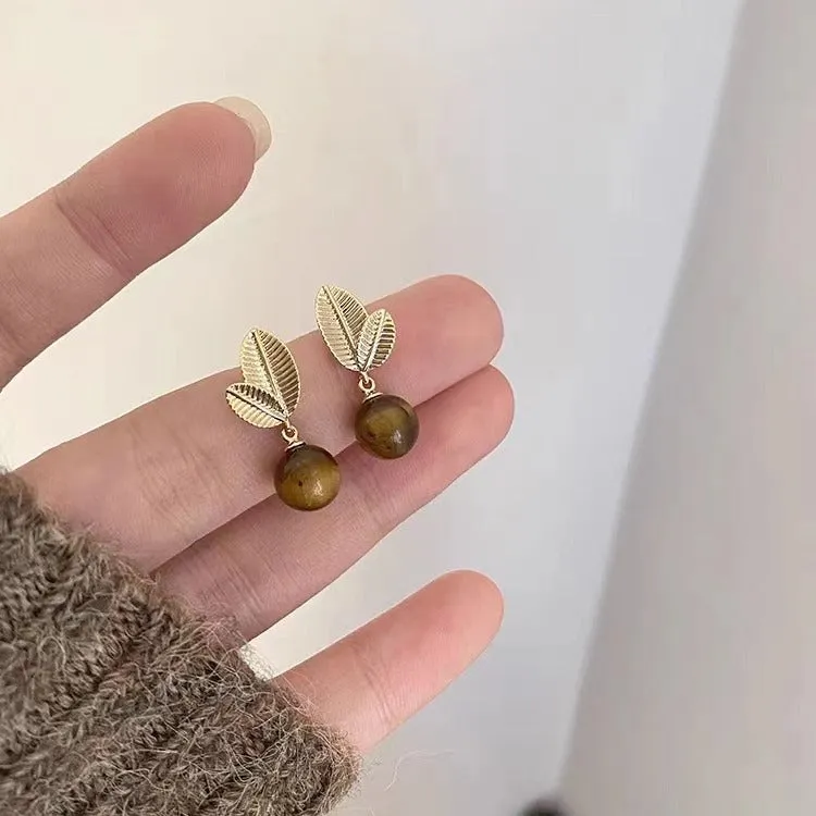 Alloy geometric stud earrings for women in colour 7400