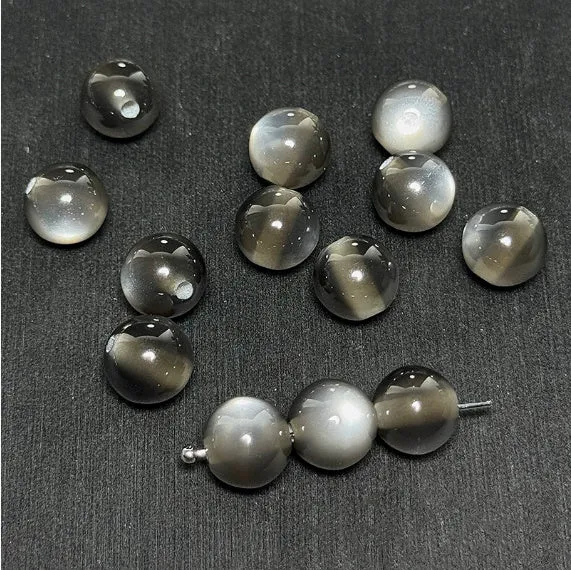 10mm resin cat eye round loose beads in assorted colours for jewellery making