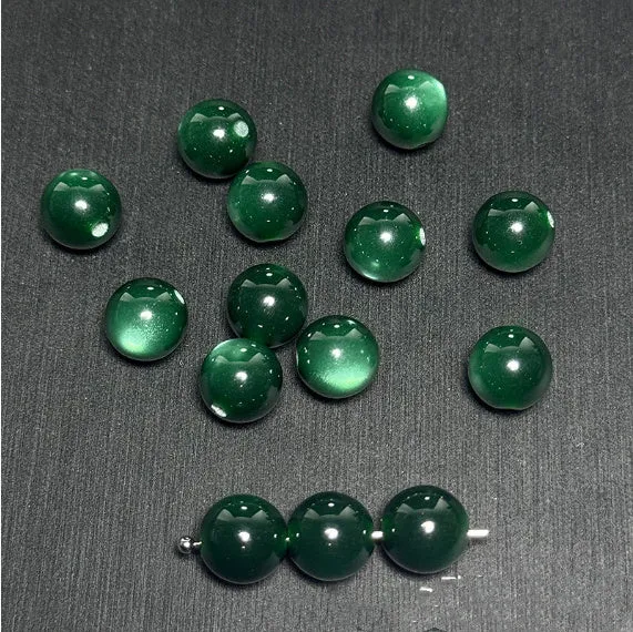 10mm resin cat eye round loose beads in assorted colours for jewellery making