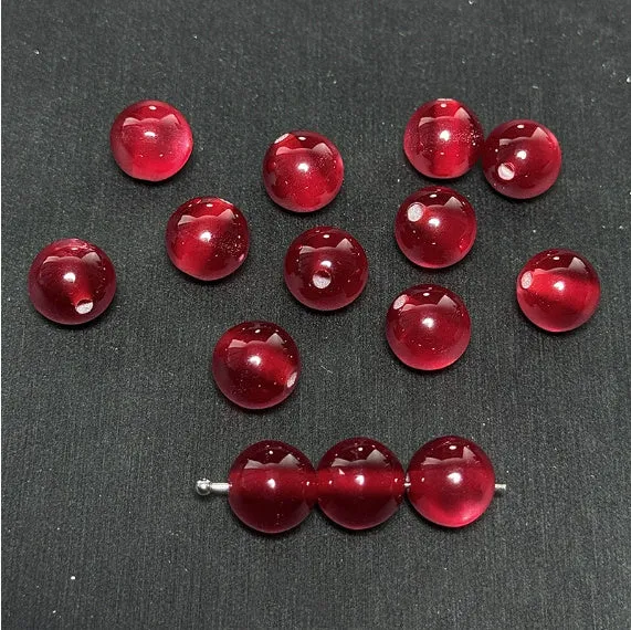 10mm resin cat eye round loose beads in assorted colours for jewellery making