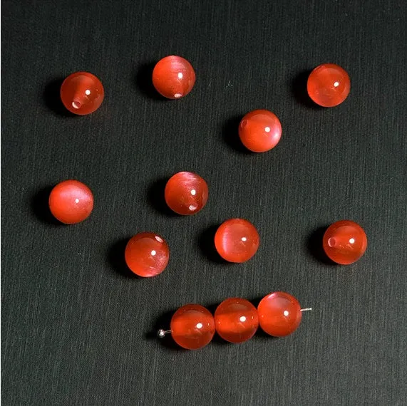 10mm resin cat eye round loose beads in assorted colours for jewellery making