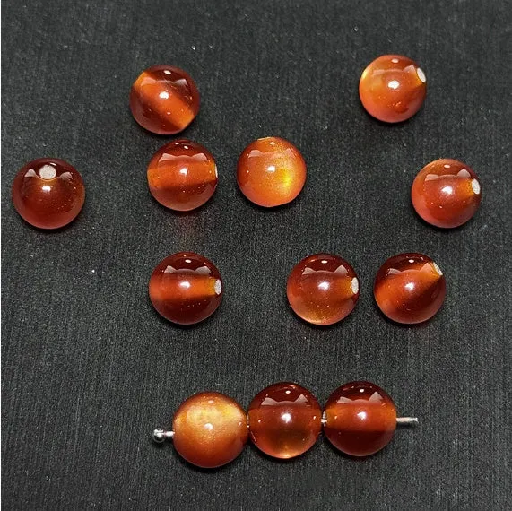 10mm resin cat eye round loose beads in assorted colours for jewellery making