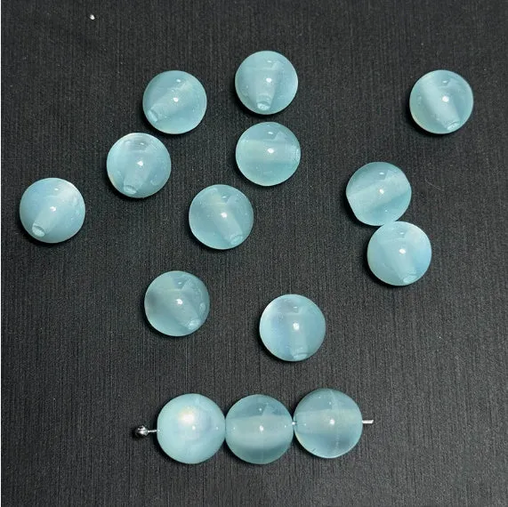 10mm resin cat eye round loose beads in assorted colours for jewellery making