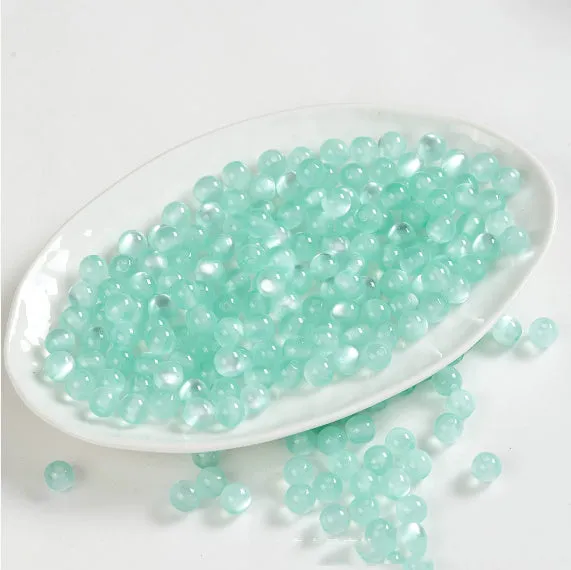 10mm resin cat eye round loose beads in assorted colours for jewellery making