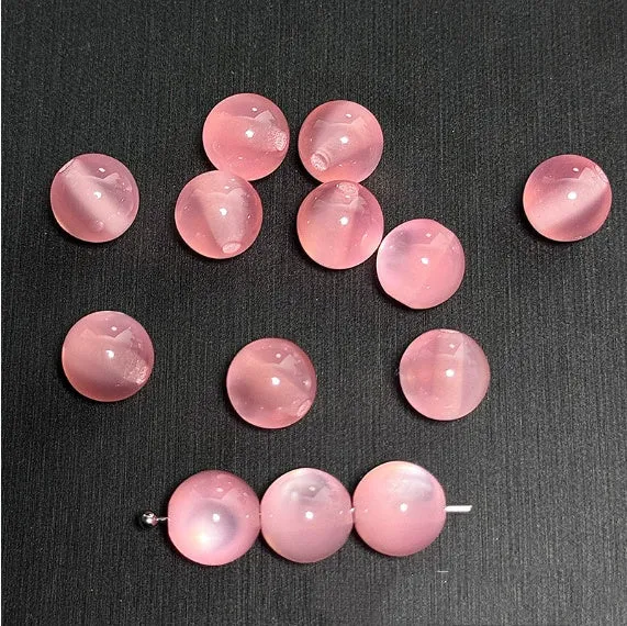 10mm resin cat eye round loose beads in assorted colours for jewellery making