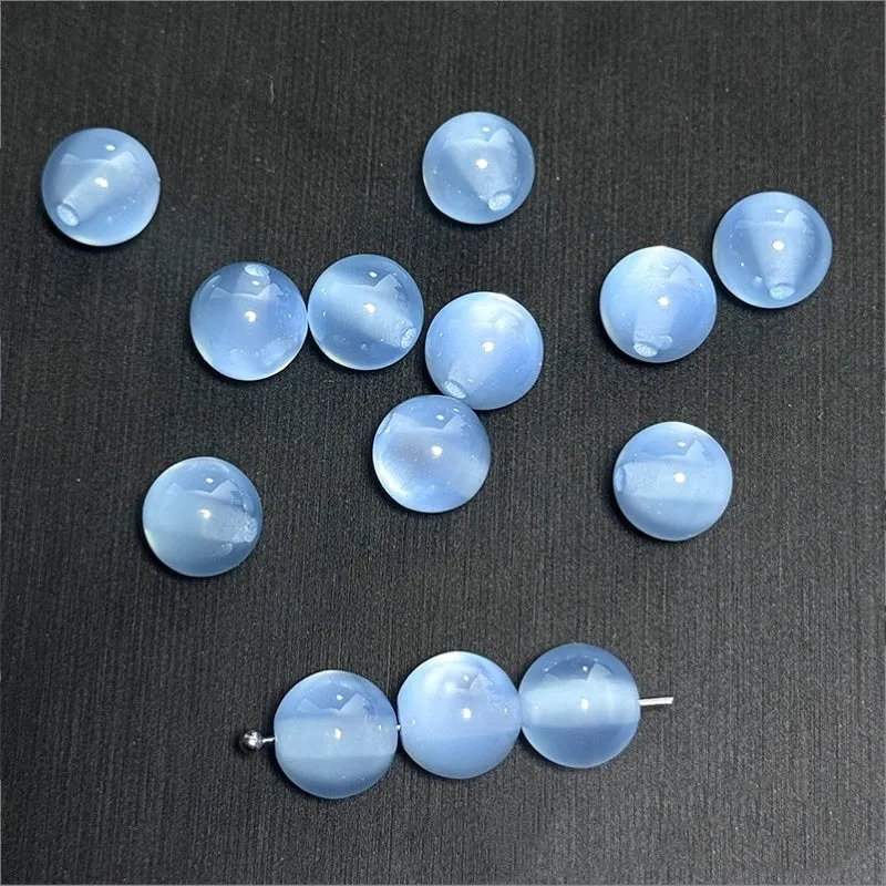 10mm resin cat eye round loose beads in assorted colours for jewellery making