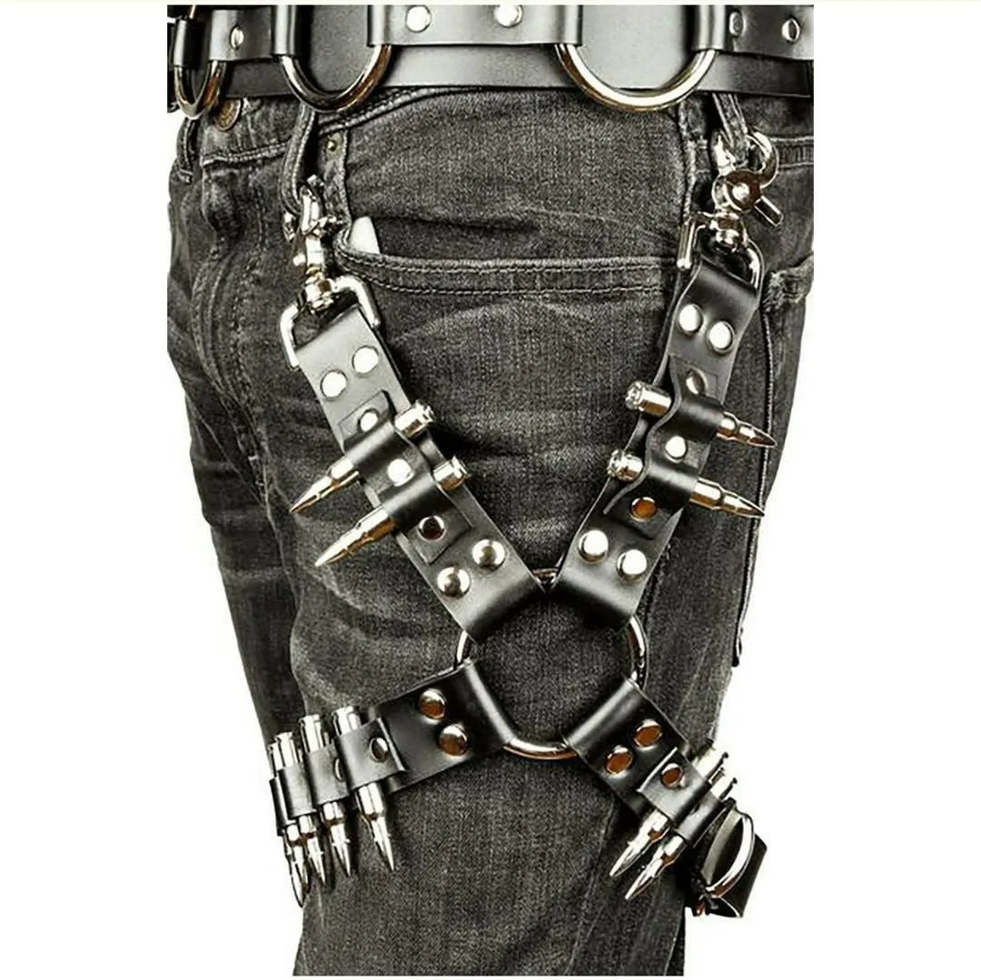 A pair of women's black leggings made from sleek PU leather.