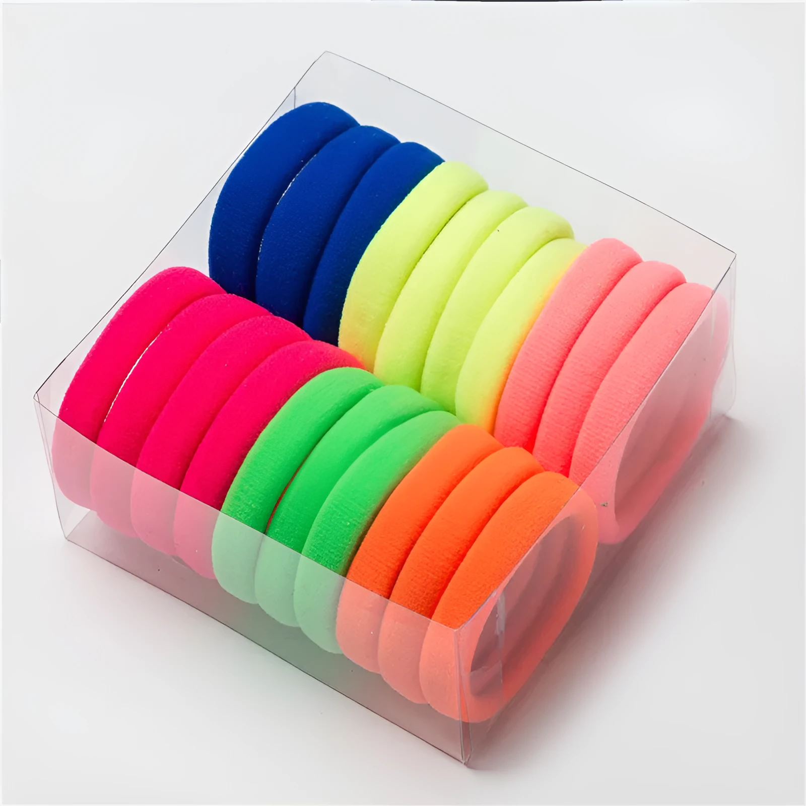 Black root towel hair rings high elastic bulk pack medium 4cm large 5.2cm black mixed colours