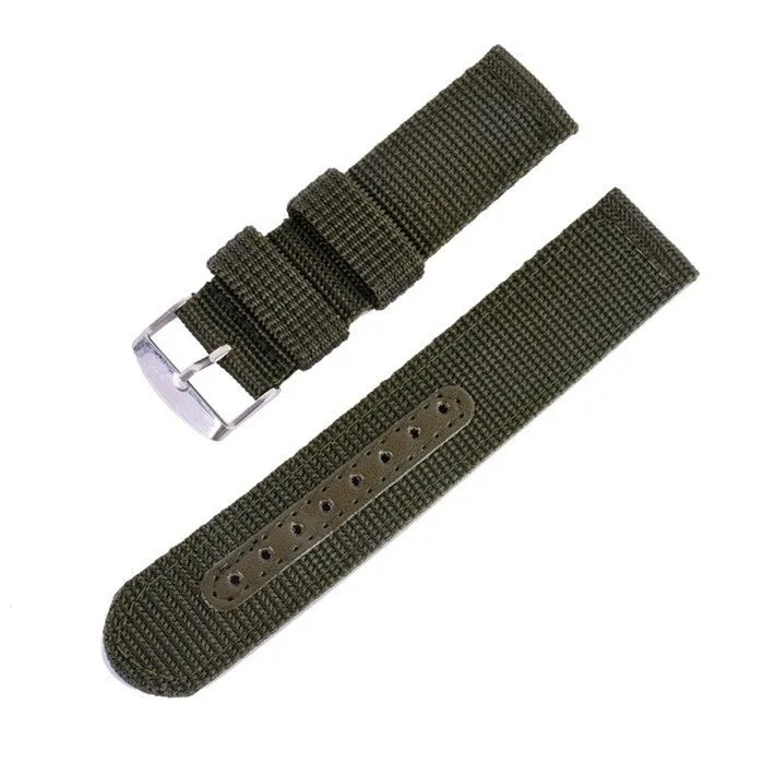 Canvas NATO watch band in black, 1.4mm thick, for outdoor sports