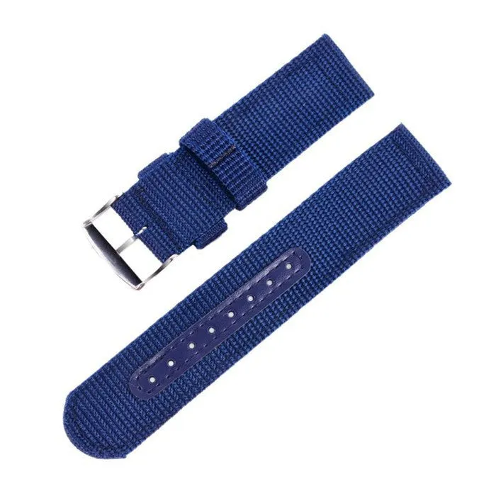 Canvas NATO watch band in black, 1.4mm thick, for outdoor sports